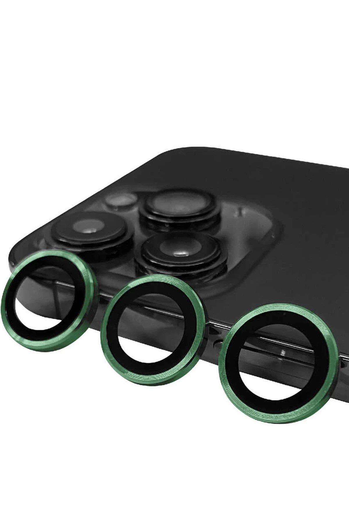 Newface iPhone 13 Pro Raze Metal Kamera Lens - Yeşil