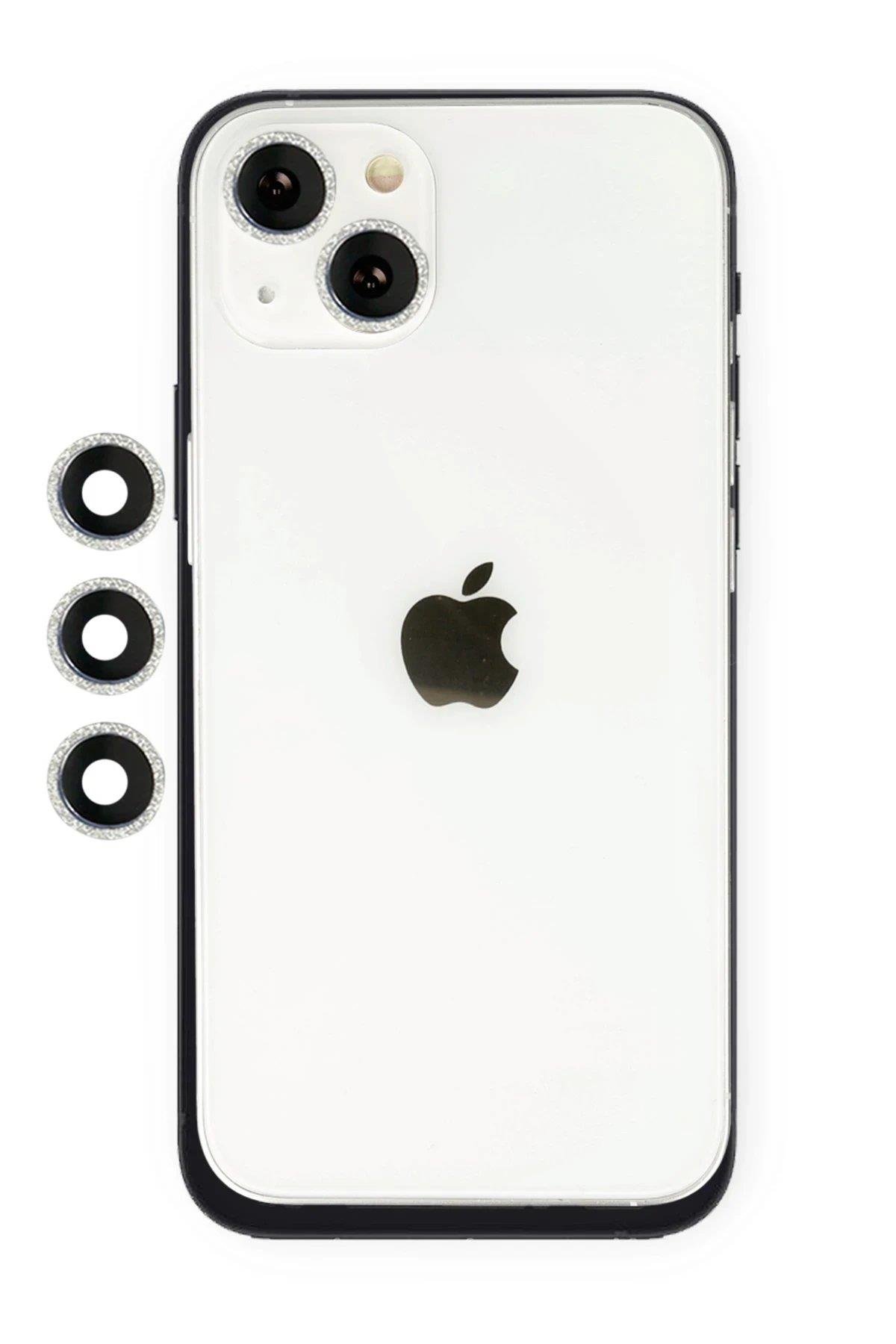 Newface iPhone 14 Shine Kamera Lens - Gümüş