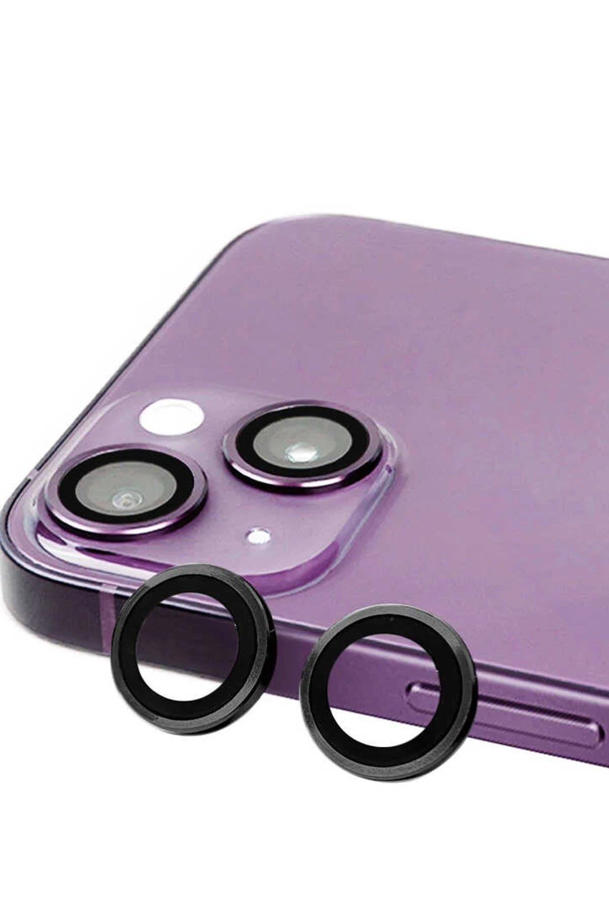 Newface iPhone 15 Plus Raze Metal Kamera Lens - Siyah