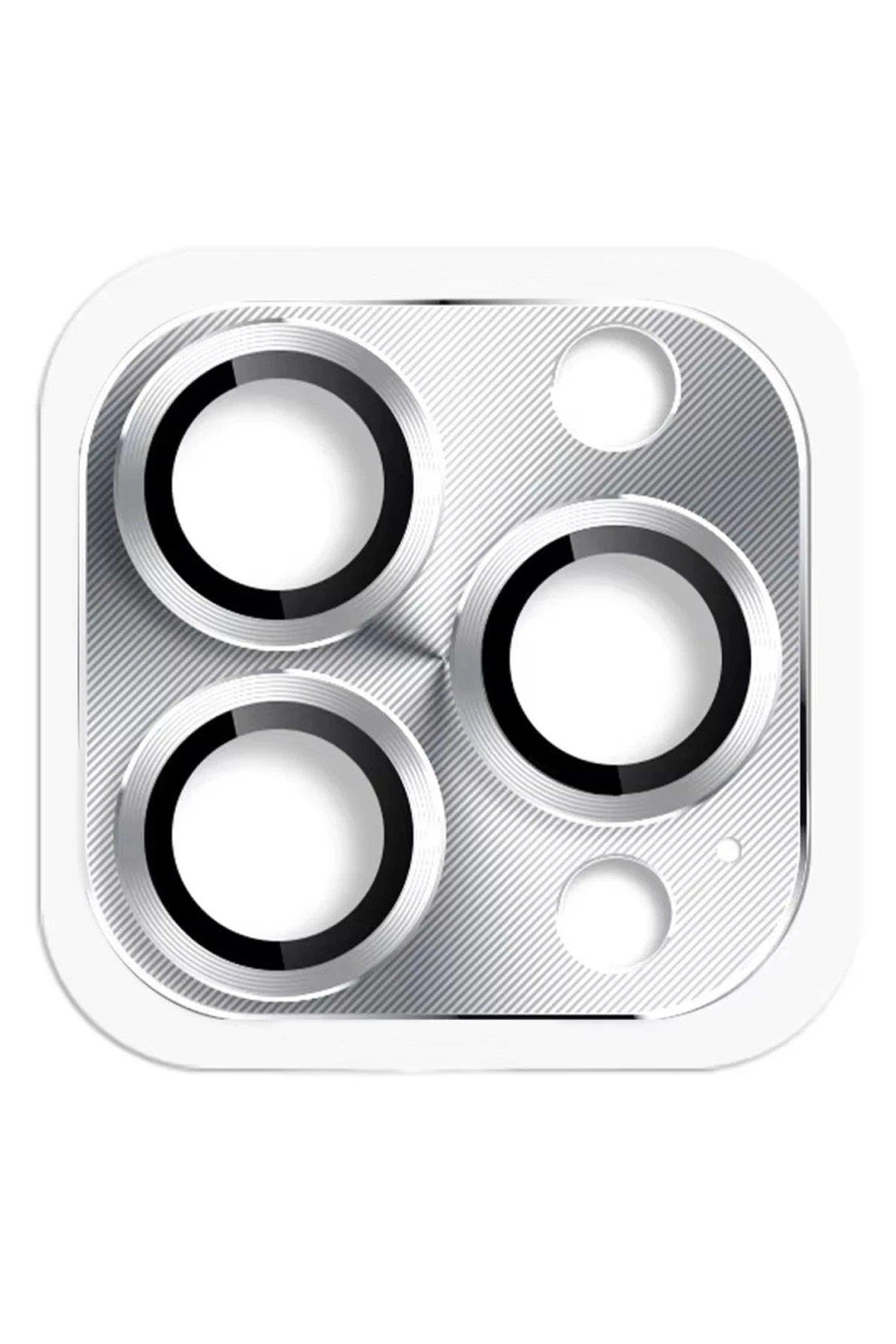 Newface iPhone 16 Pro Max Pers Alüminyum Kamera Lens - Gümüş