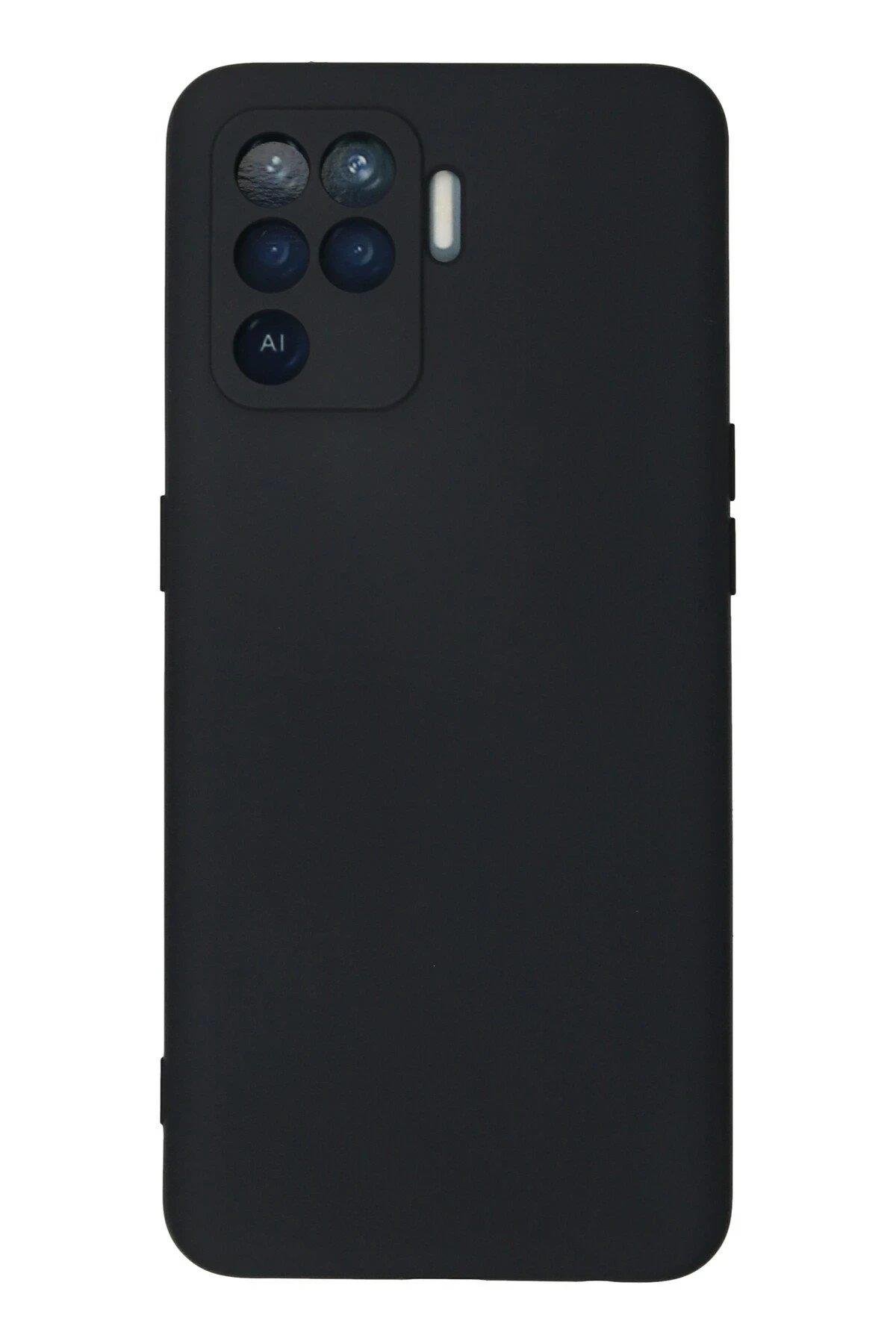 Newface Oppo Reno 5 Lite Kılıf Nano içi Kadife Silikon - Lacivert