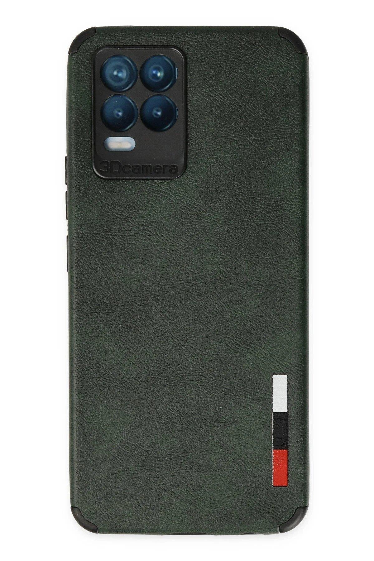 Newface Realme 8 Kılıf Loop Deri Silikon - Yeşil