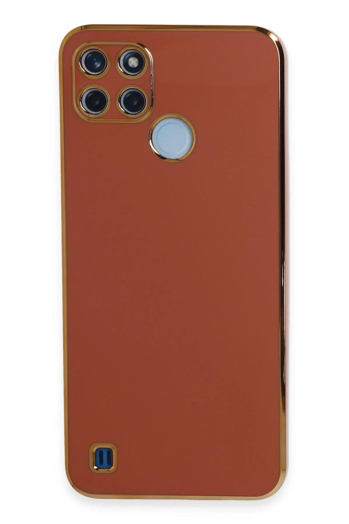 Newface Realme C25Y Kılıf Volet Silikon - Kırmızı