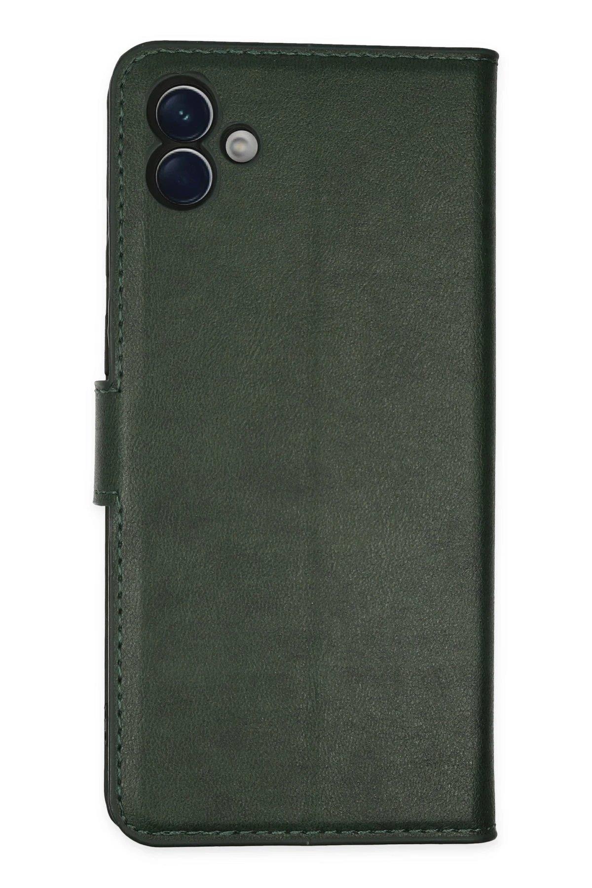 Newface Samsung Galaxy A04 Kılıf Trend S Plus Kapaklı Kılıf - Yeşil