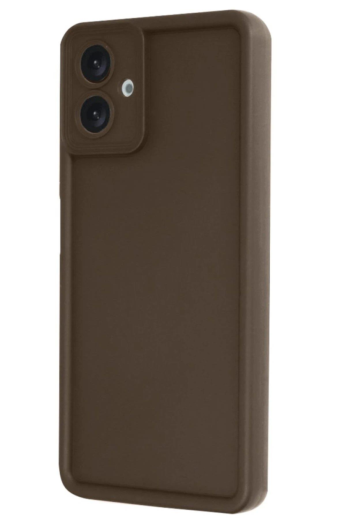 Newface Samsung Galaxy A06 Kılıf Viera Silikon - Kahverengi