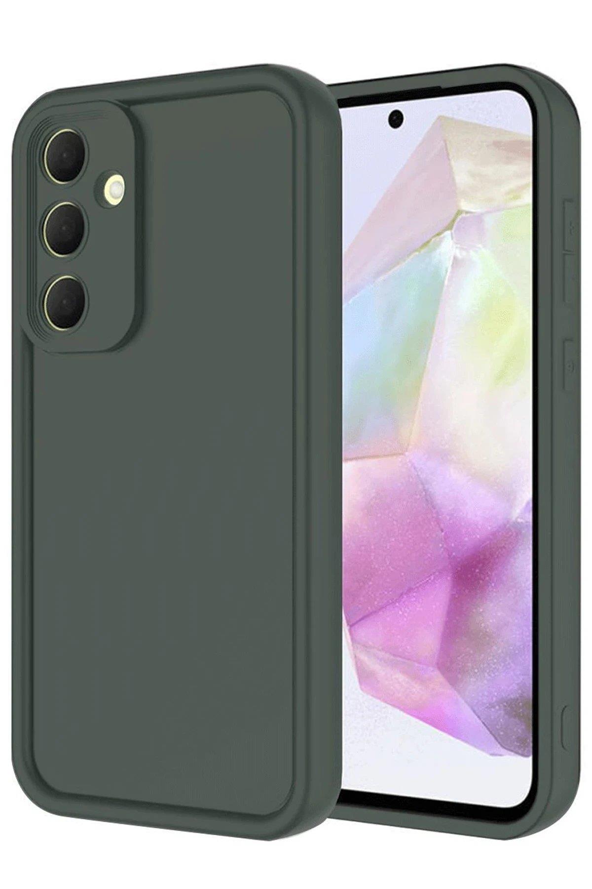 Newface Samsung Galaxy A16 5G Kılıf Viera Silikon - Koyu Yeşil