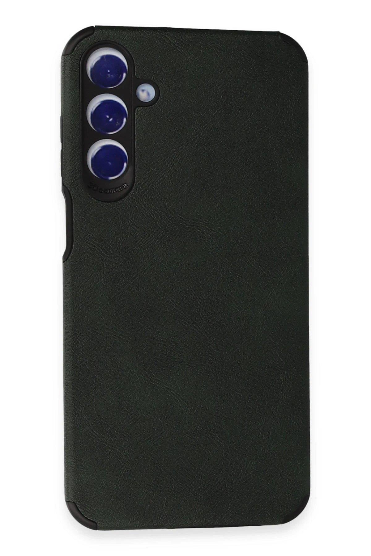 Newface Samsung Galaxy A25 5G Kılıf Loop Deri Silikon - Yeşil