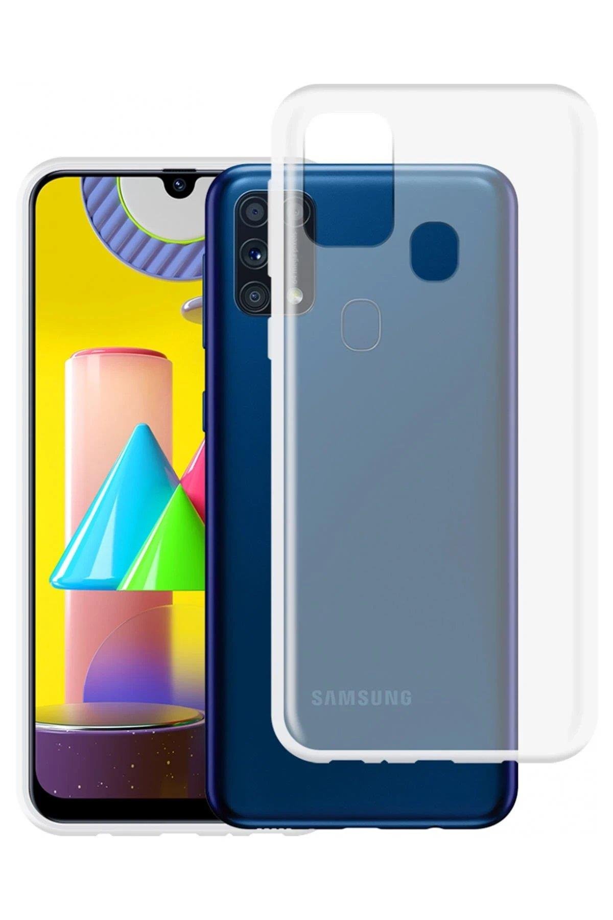 Newface Samsung Galaxy M31 Kılıf Lüx Şeffaf Silikon
