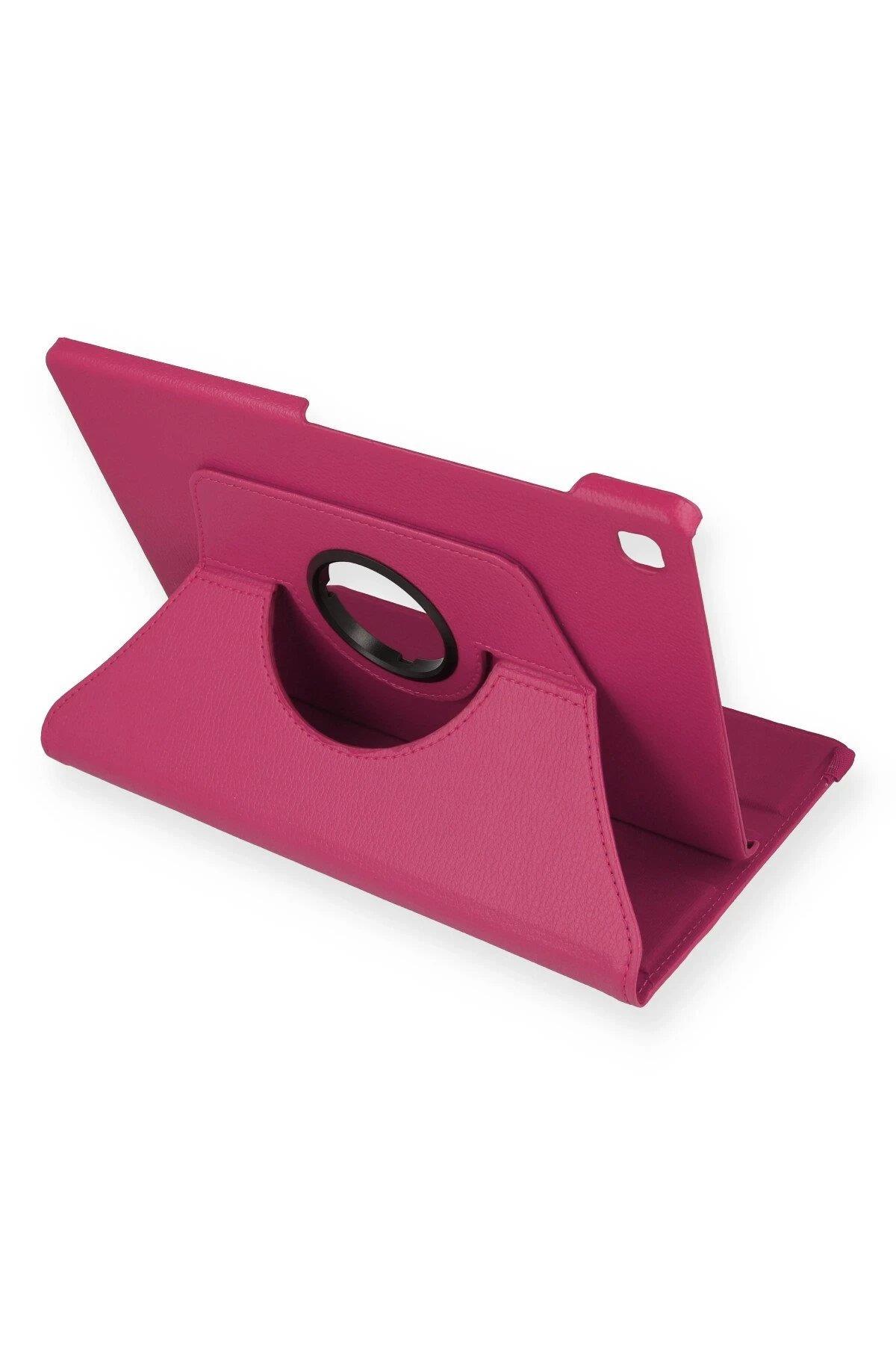 Newface Samsung Galaxy P610 Tab S6 Lite 10.4 Kılıf 360 Tablet Deri Kılıf - Pembe