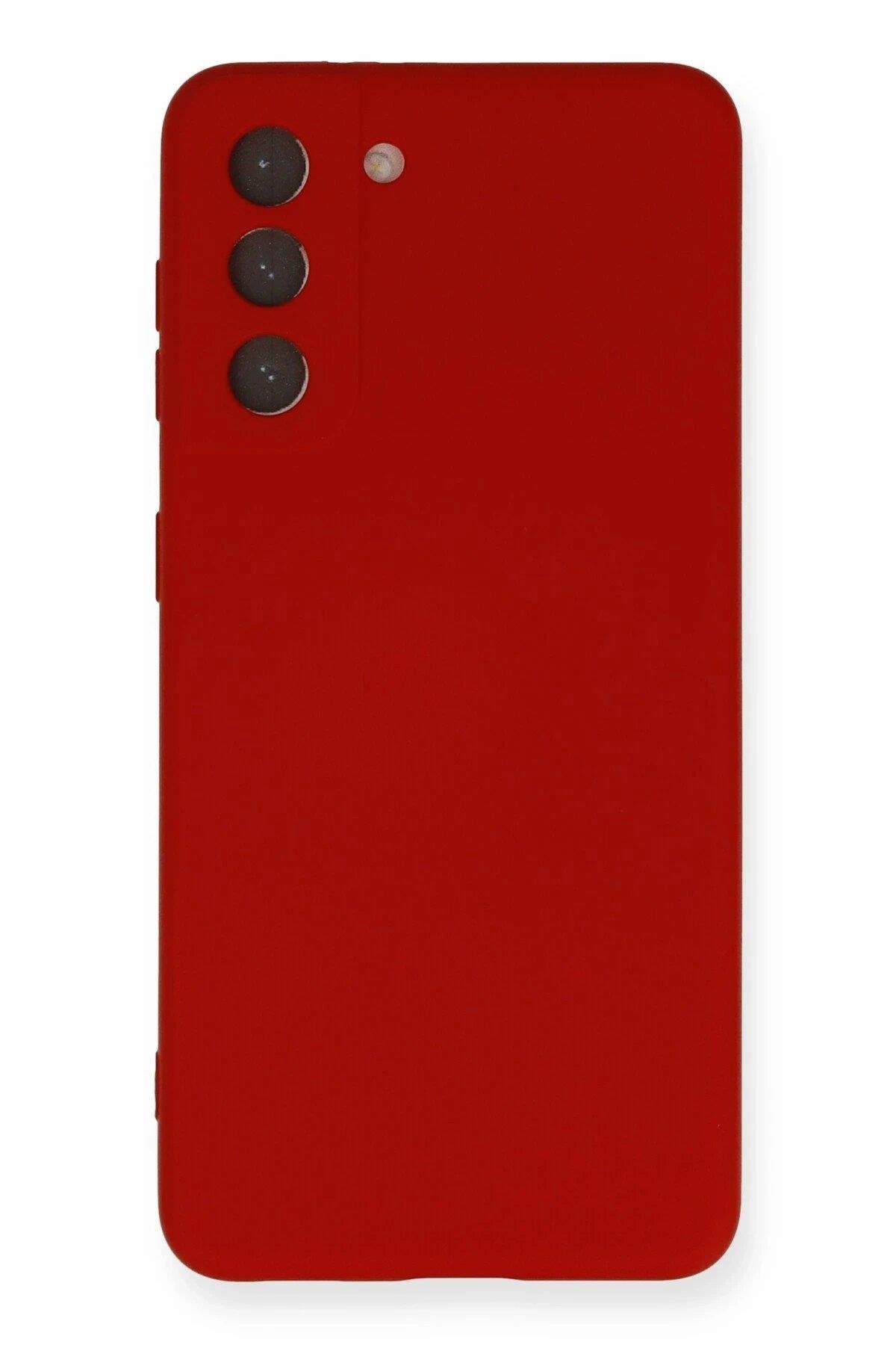 Newface Samsung Galaxy S21 FE Kılıf Nano içi Kadife Silikon - Kırmızı