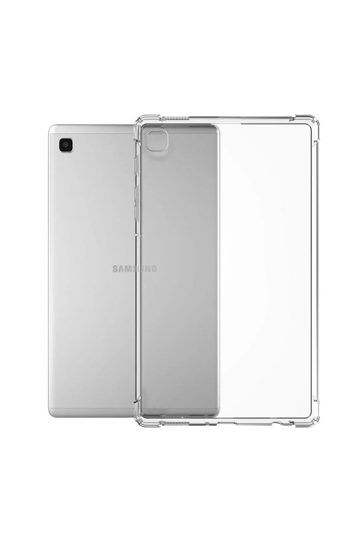Newface Samsung Galaxy T220 Tab A7 Lite 8.7 Kılıf Anti Şeffaf Tablet Silikon - Şeffaf