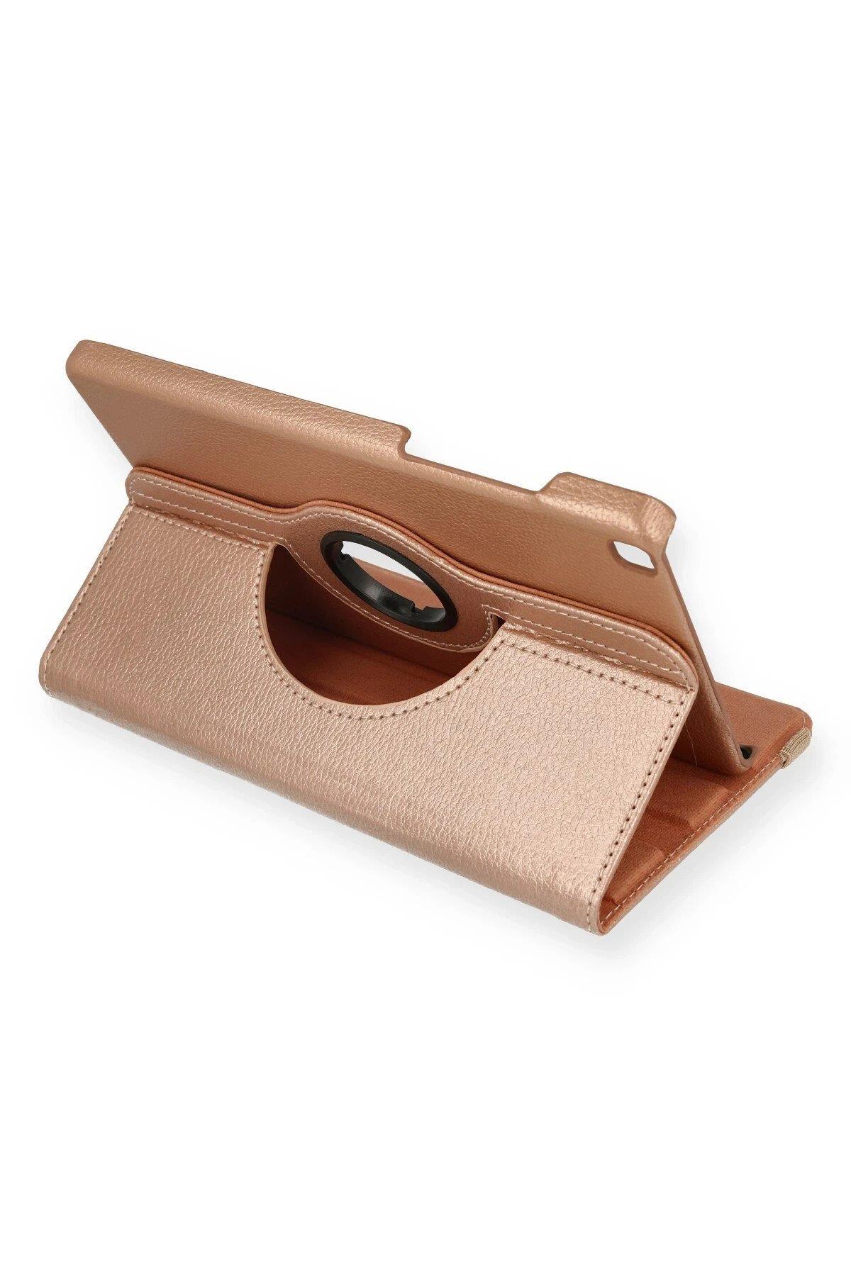 Newface Samsung Galaxy T290 Tab A 8 Kılıf 360 Tablet Deri Kılıf - Rose Gold