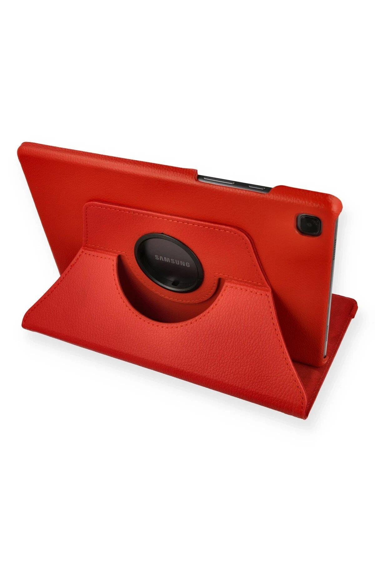 Newface Samsung Galaxy T500 Tab A7 10.4 Kılıf 360 Tablet Deri Kılıf - Kırmızı