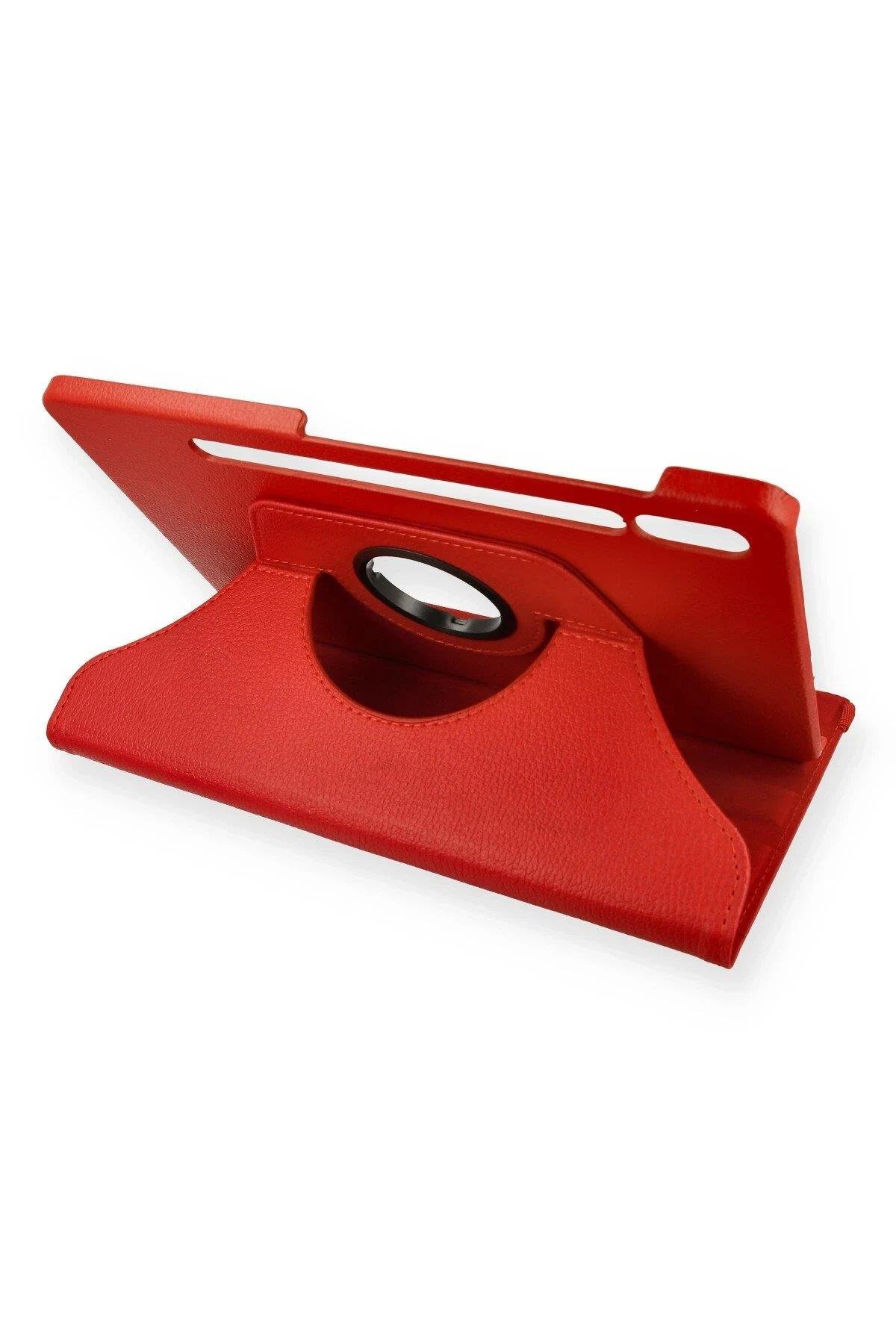 Newface Samsung Galaxy T860 Tab S6 10.5 Kılıf 360 Tablet Deri Kılıf - Kırmızı