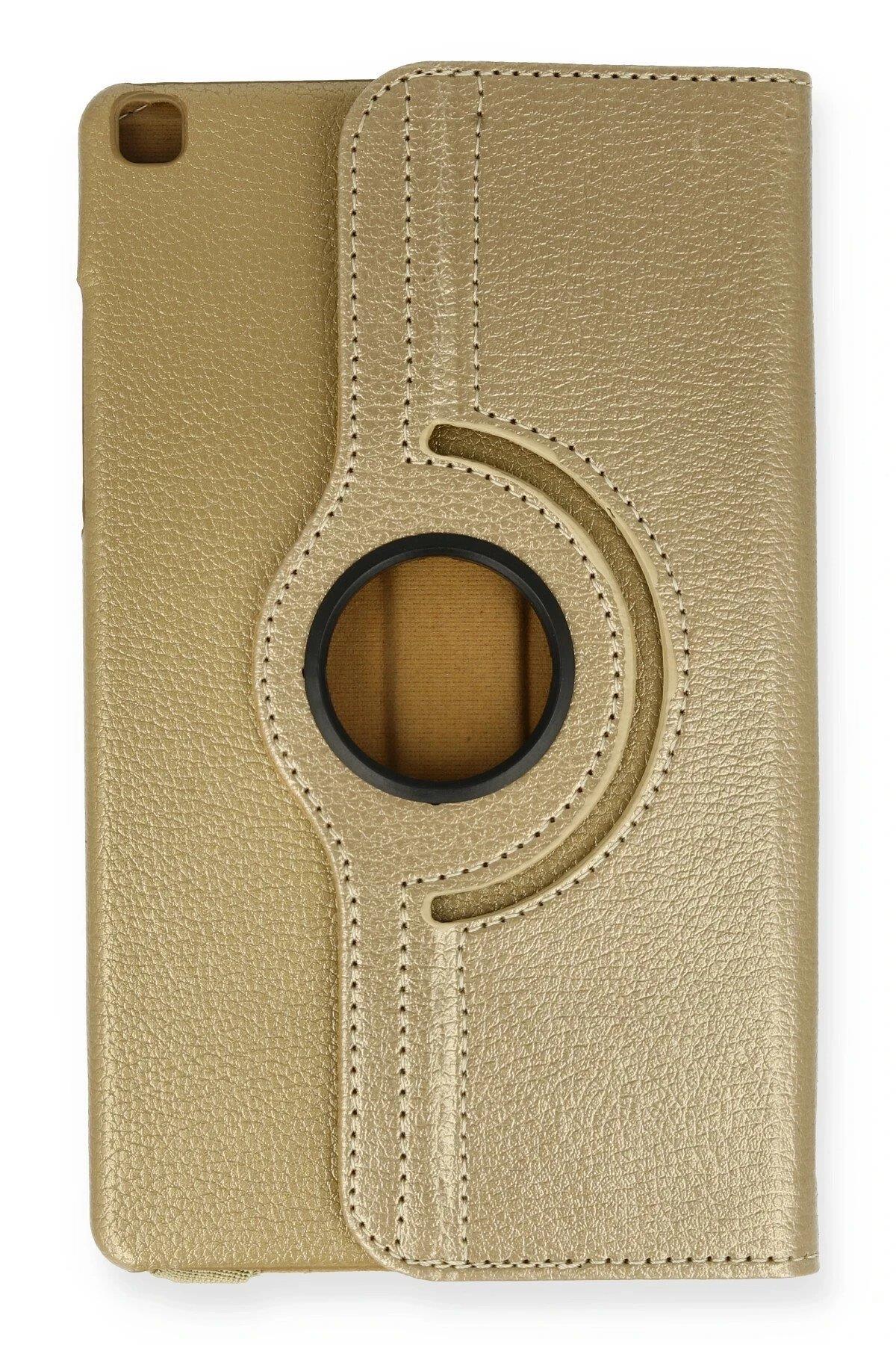 Newface Samsung Galaxy Tab A9 Kılıf 360 Tablet Deri Kılıf - Gold