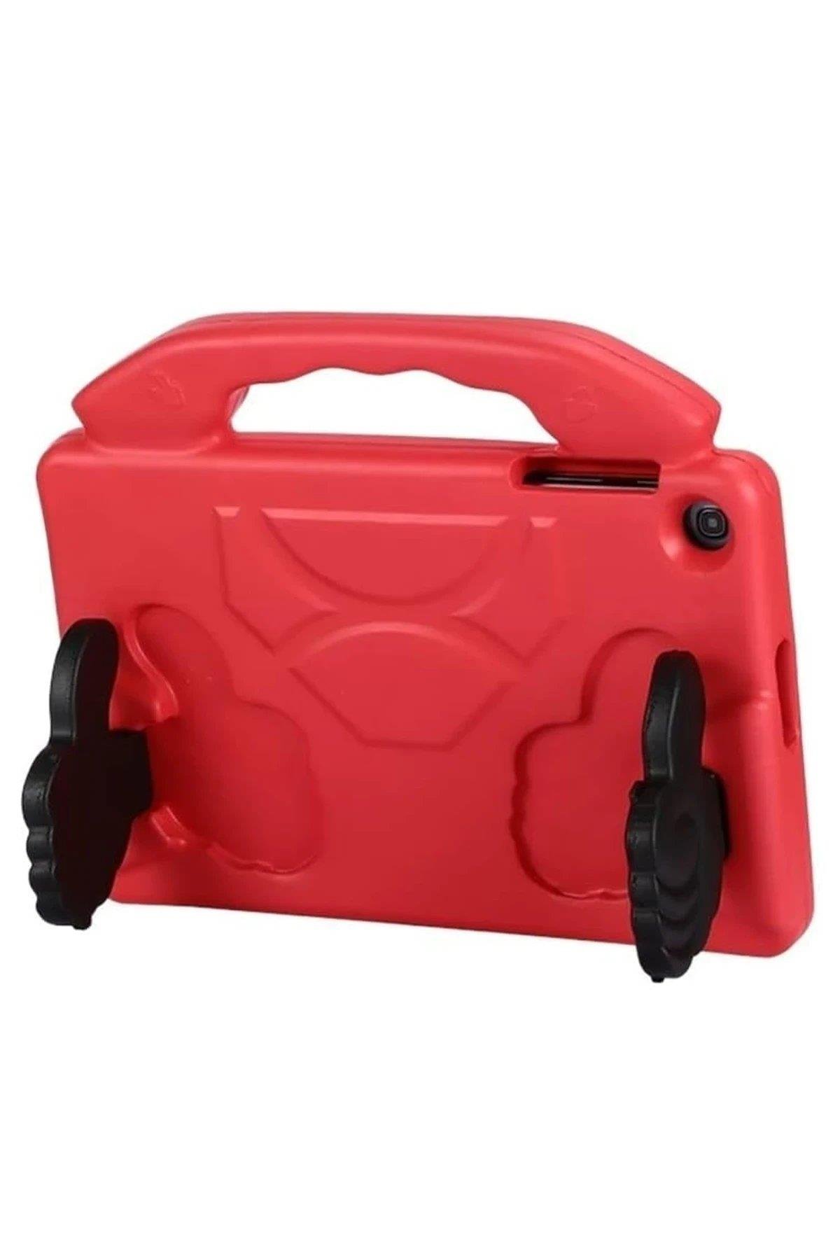 Newface Samsung Galaxy Tab A9 Plus Kılıf Like Stantlı Tablet Silikon - Kırmızı