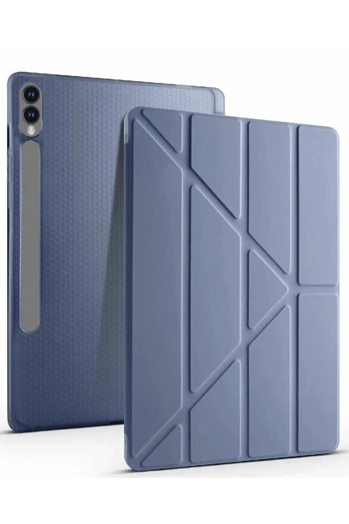 Newface Samsung Galaxy X510 Tab S9 FE 11 Kılıf Kalemlikli Mars Tablet Kılıfı - Lila