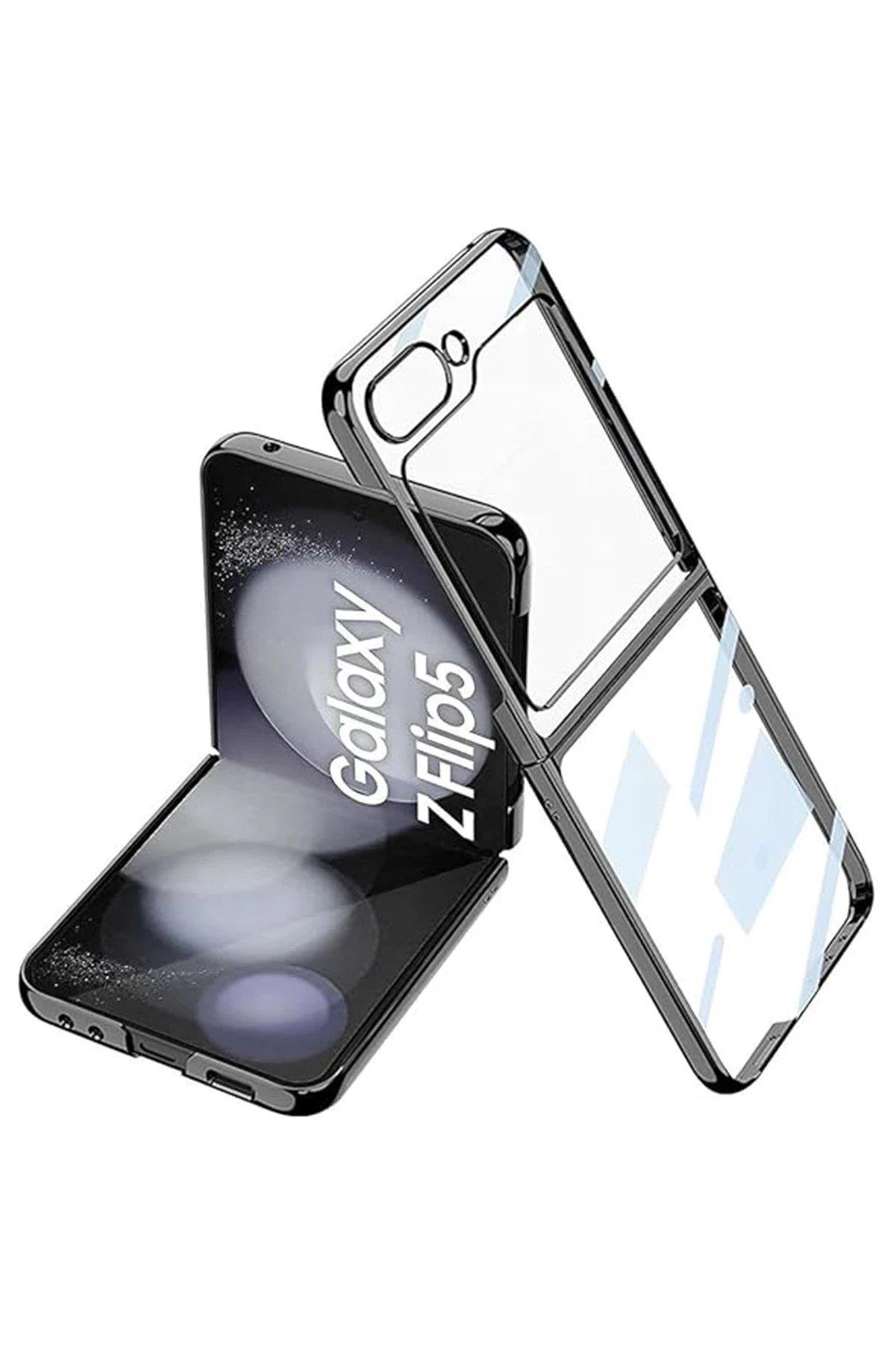 Newface Samsung Galaxy Z Flip 5 Kılıf Fold Element Kapak - Siyah