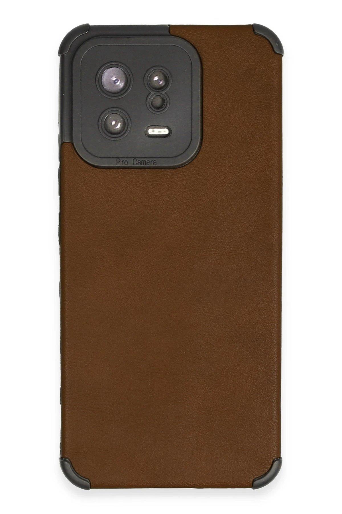 Newface Xiaomi Mi 13 Kılıf Loop Deri Silikon - Kahverengi