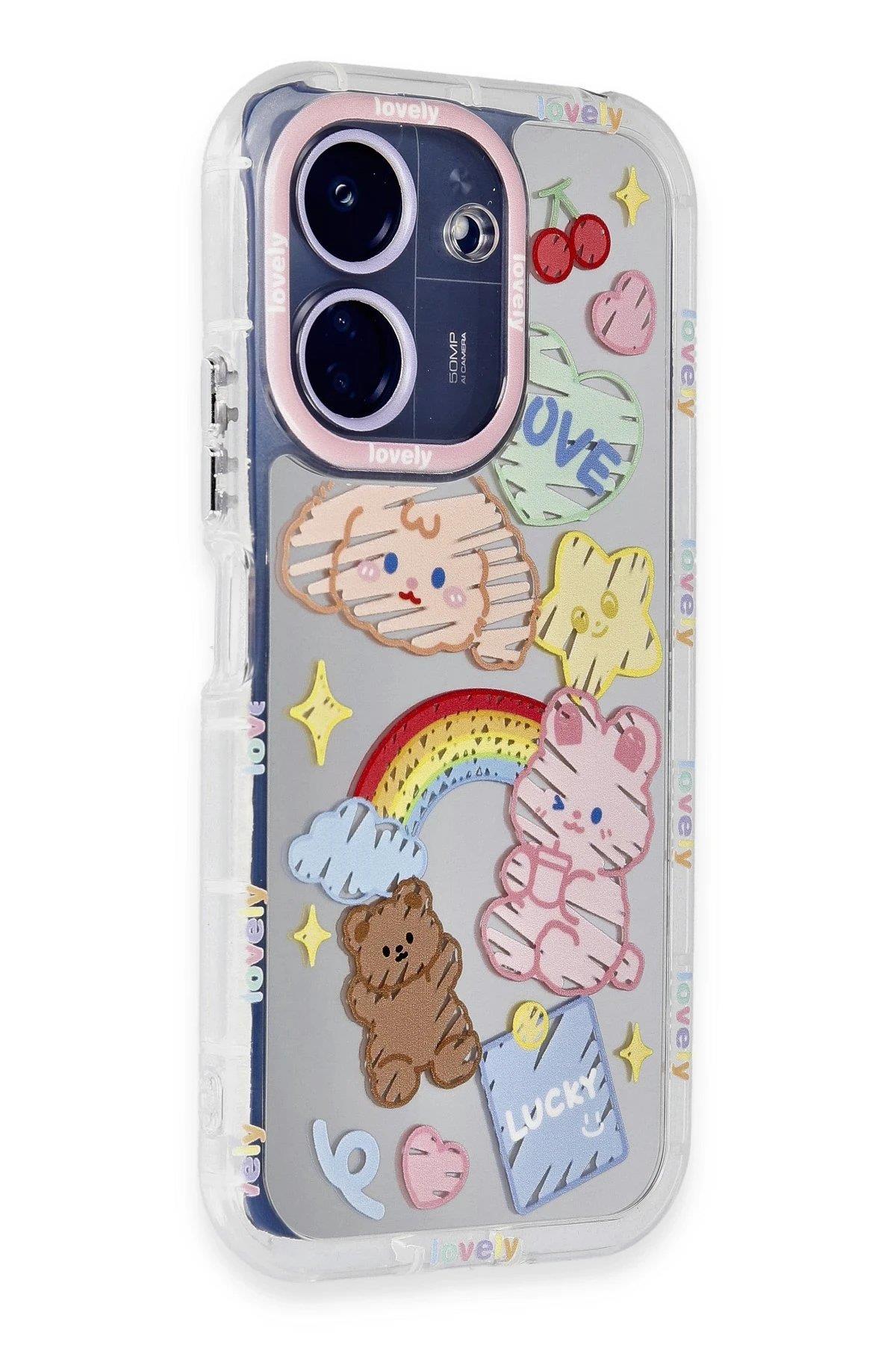 Newface Xiaomi Redmi 13C Kılıf Reflexion Desenli Kapak - Desen 4