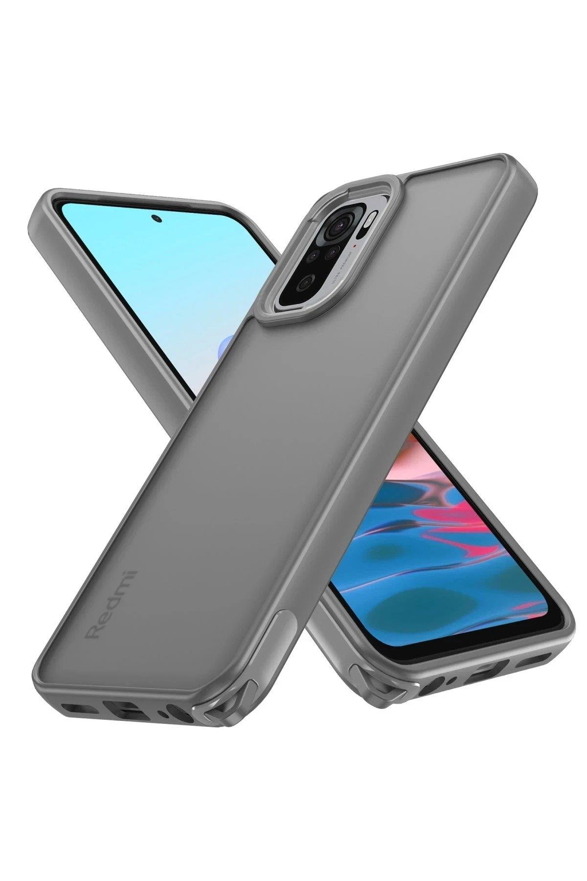 Newface Xiaomi Redmi Note 10 Pro Kılıf Elegant Kapak - Titan Gri