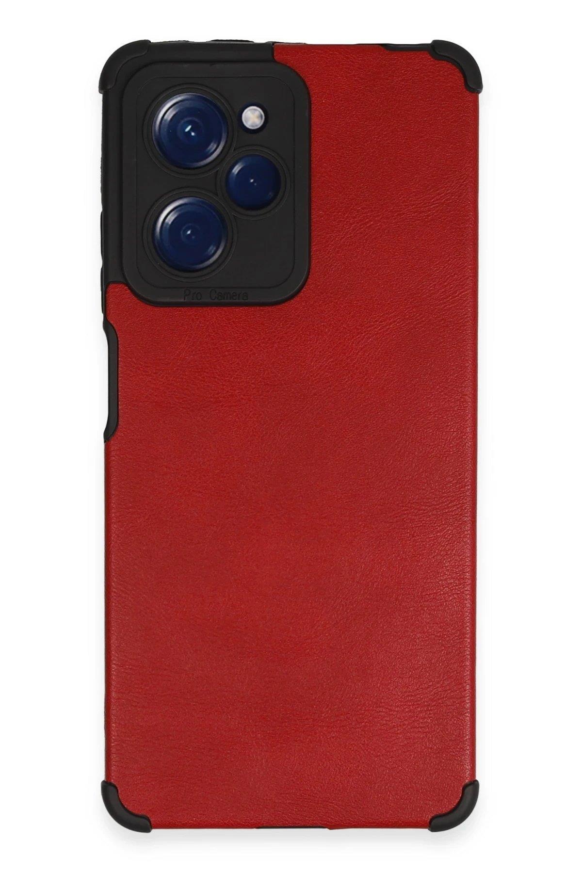 Newface Xiaomi Redmi Note 12 Pro 5G Kılıf Loop Deri Silikon - Kırmızı