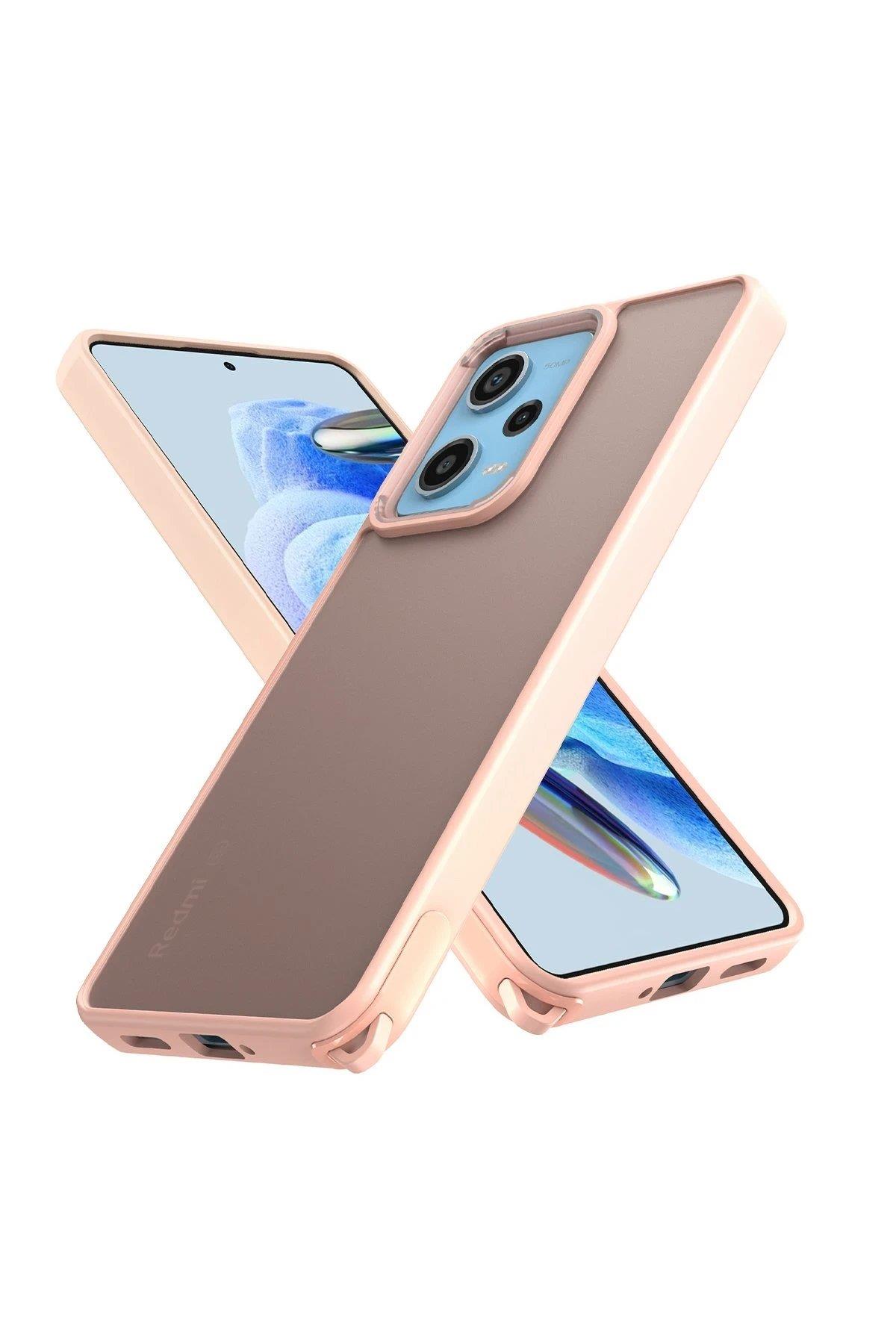 Newface Xiaomi Redmi Note 12 Pro 5G Kılıf Elegant Kapak - Pudra