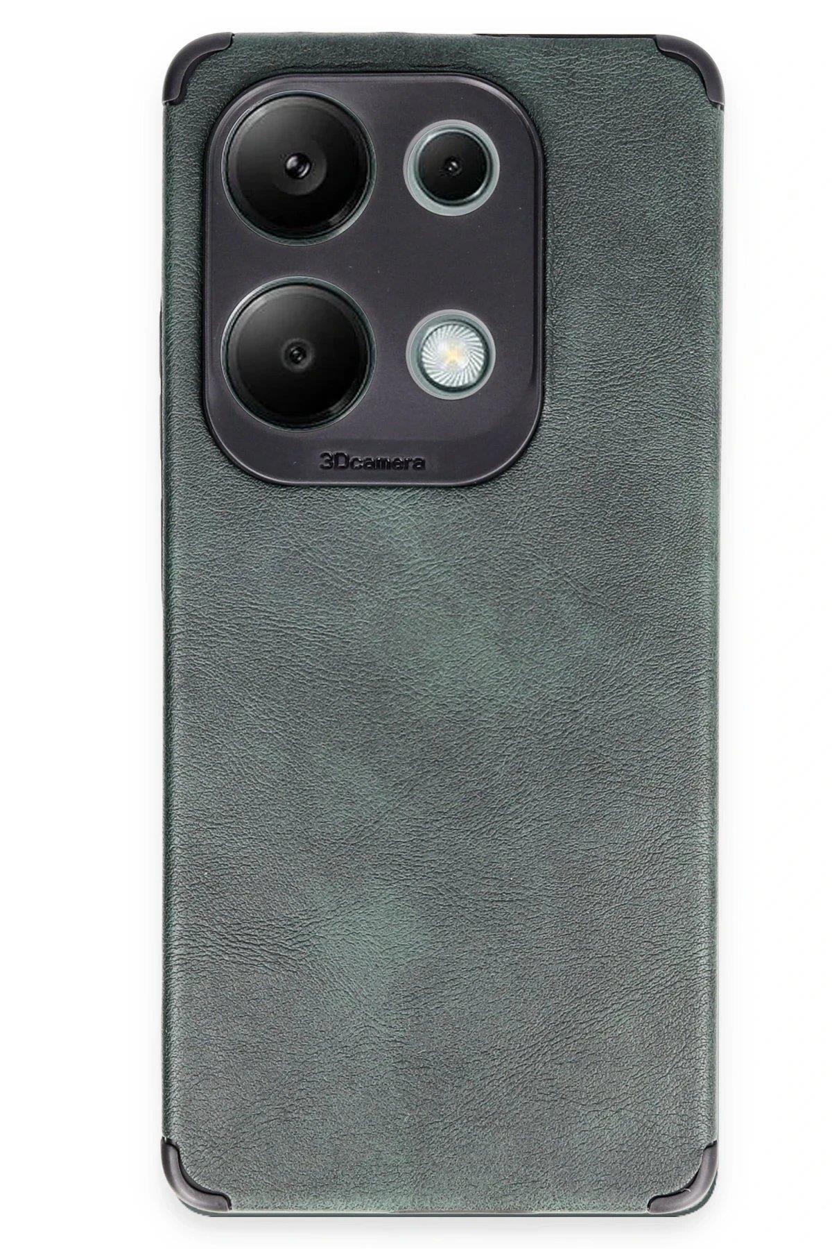 Newface Xiaomi Redmi Note 13 4G Kılıf Loop Deri Silikon - Yeşil