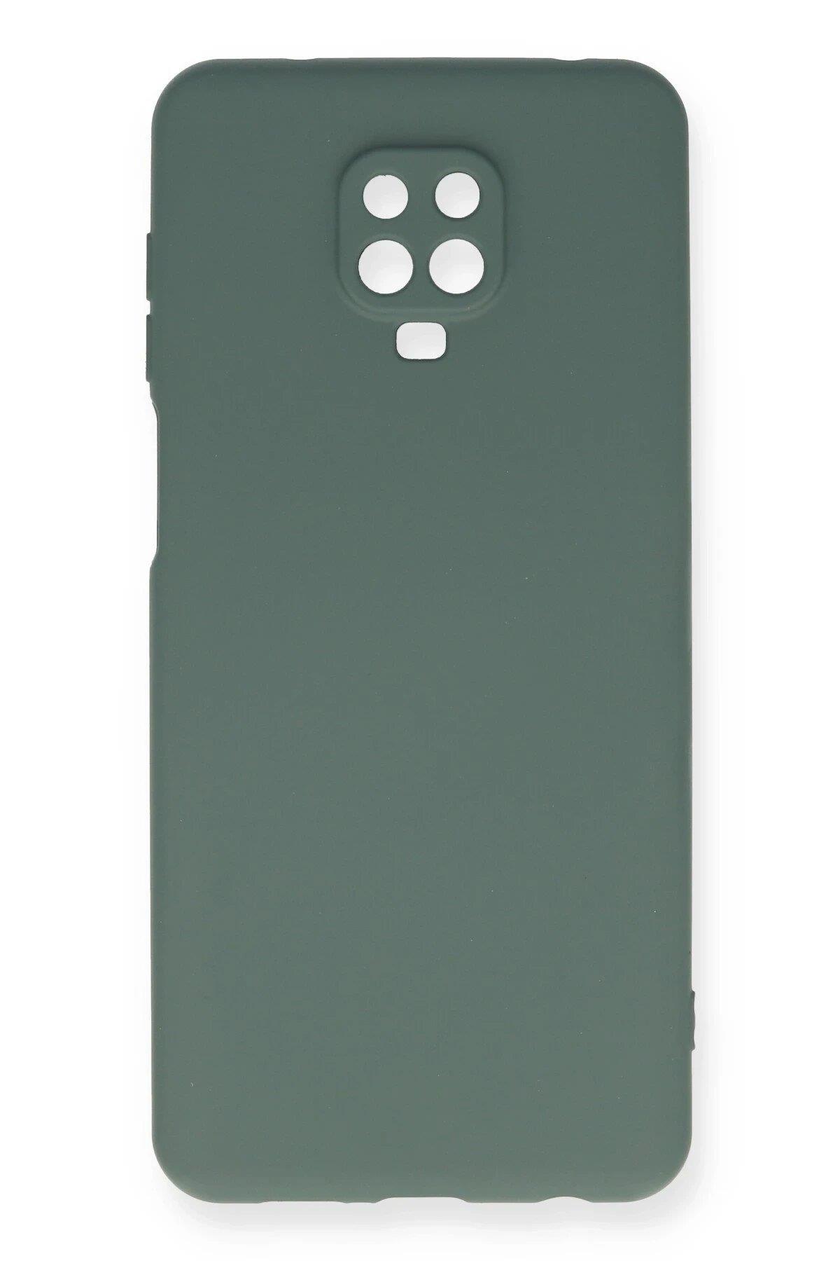 Newface Xiaomi Redmi Note 9 Pro Kılıf Nano içi Kadife Silikon - Koyu Yeşil