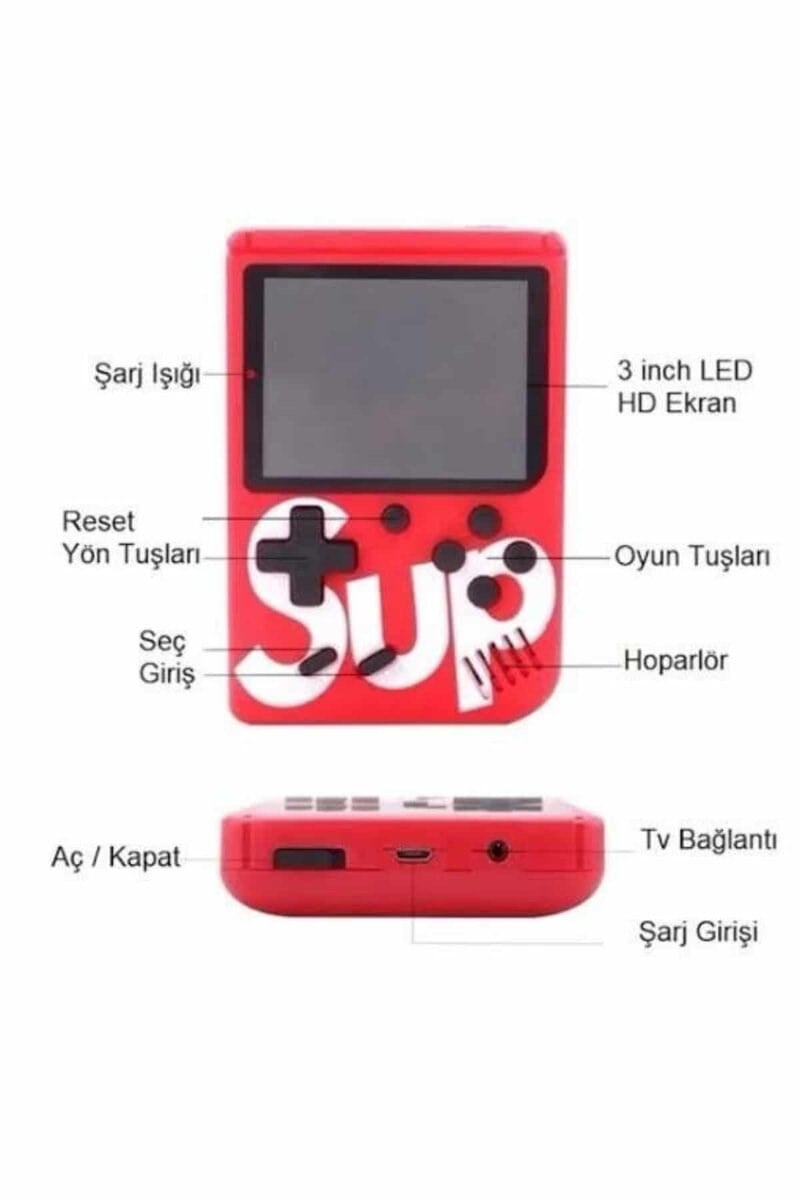 Nostalji Oyunlu Mini Atari Gamebox 400 Oyunlu El Atarisi