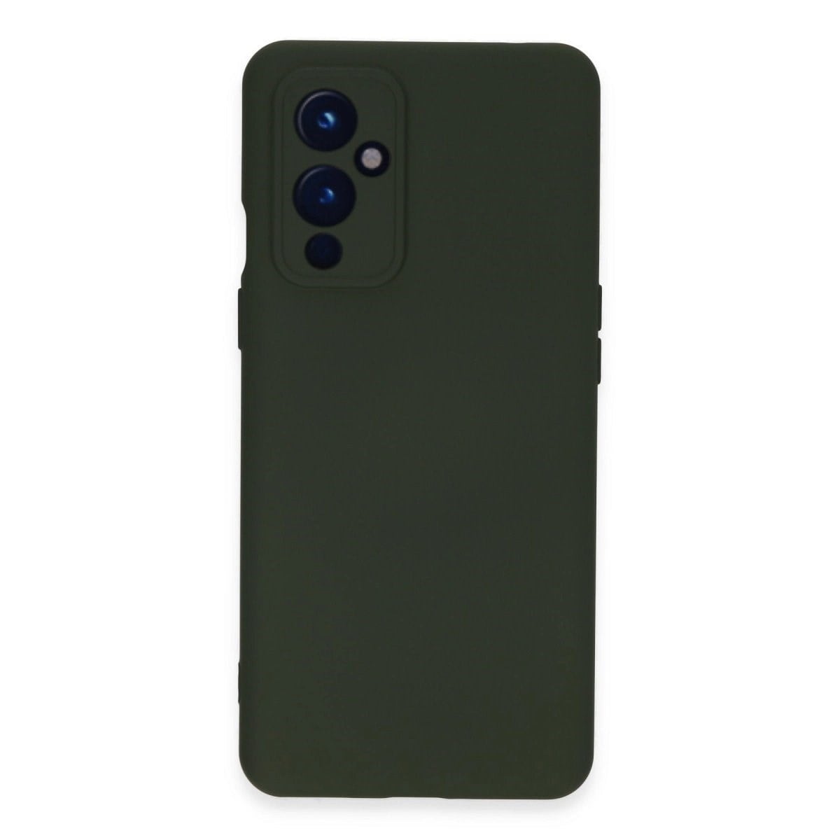 One Plus 9 Kılıf Nano İçi Kadife Silikon - Koyu Yeşil