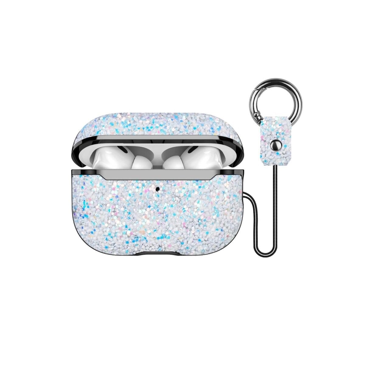 Onegif Airpods Pro 2 (2.nesil) Bright Simli Airpods Kapak - Gümüş