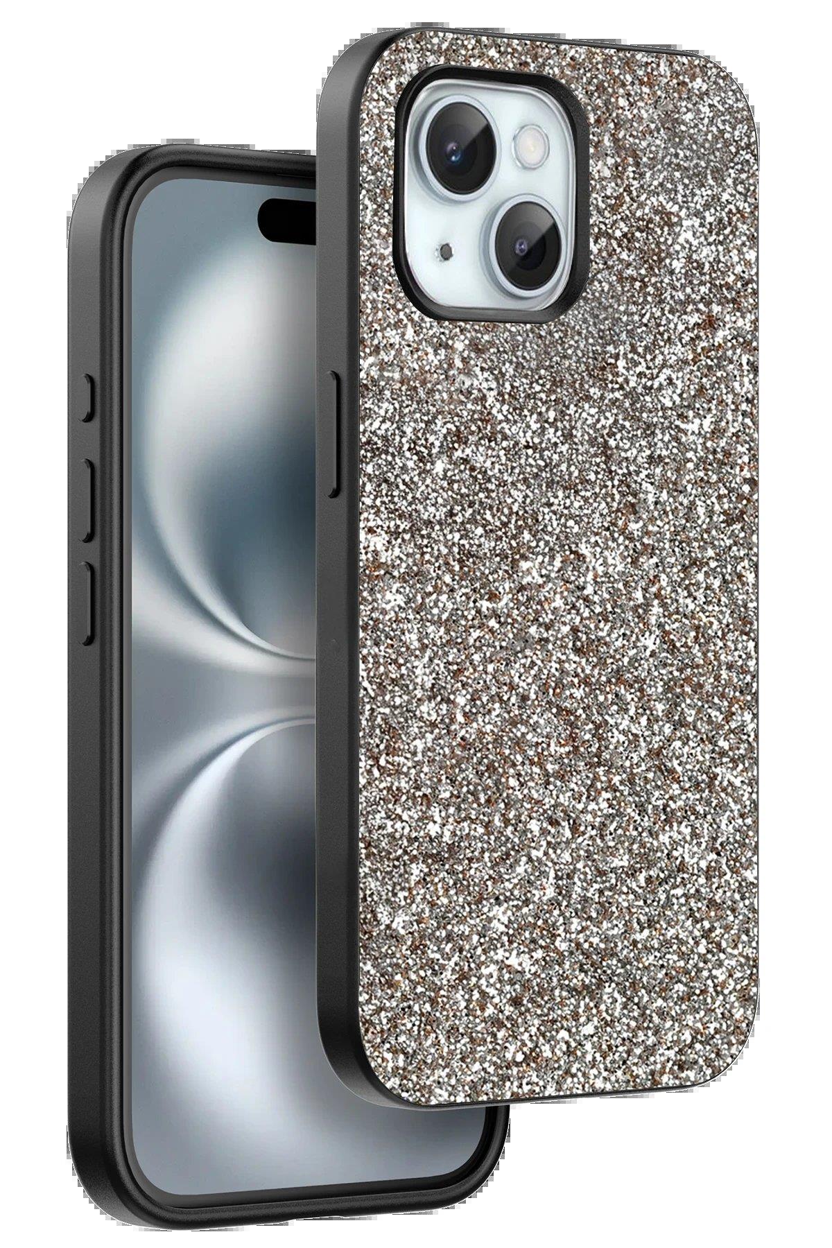 Onegif iPhone 15 Plus Bright Simli Kapak - Gold