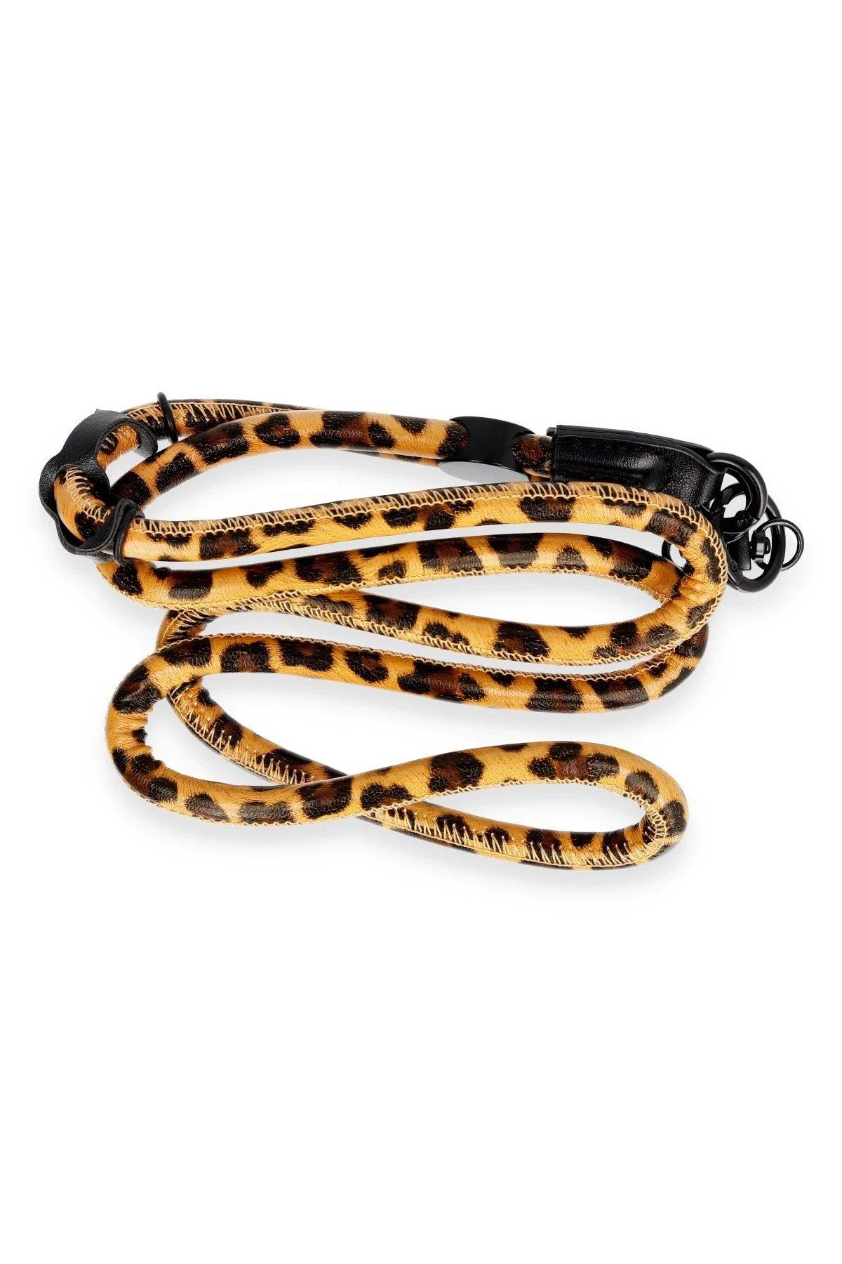 Onegif JI Leopar Desenli Boyun Askısı - Turuncu