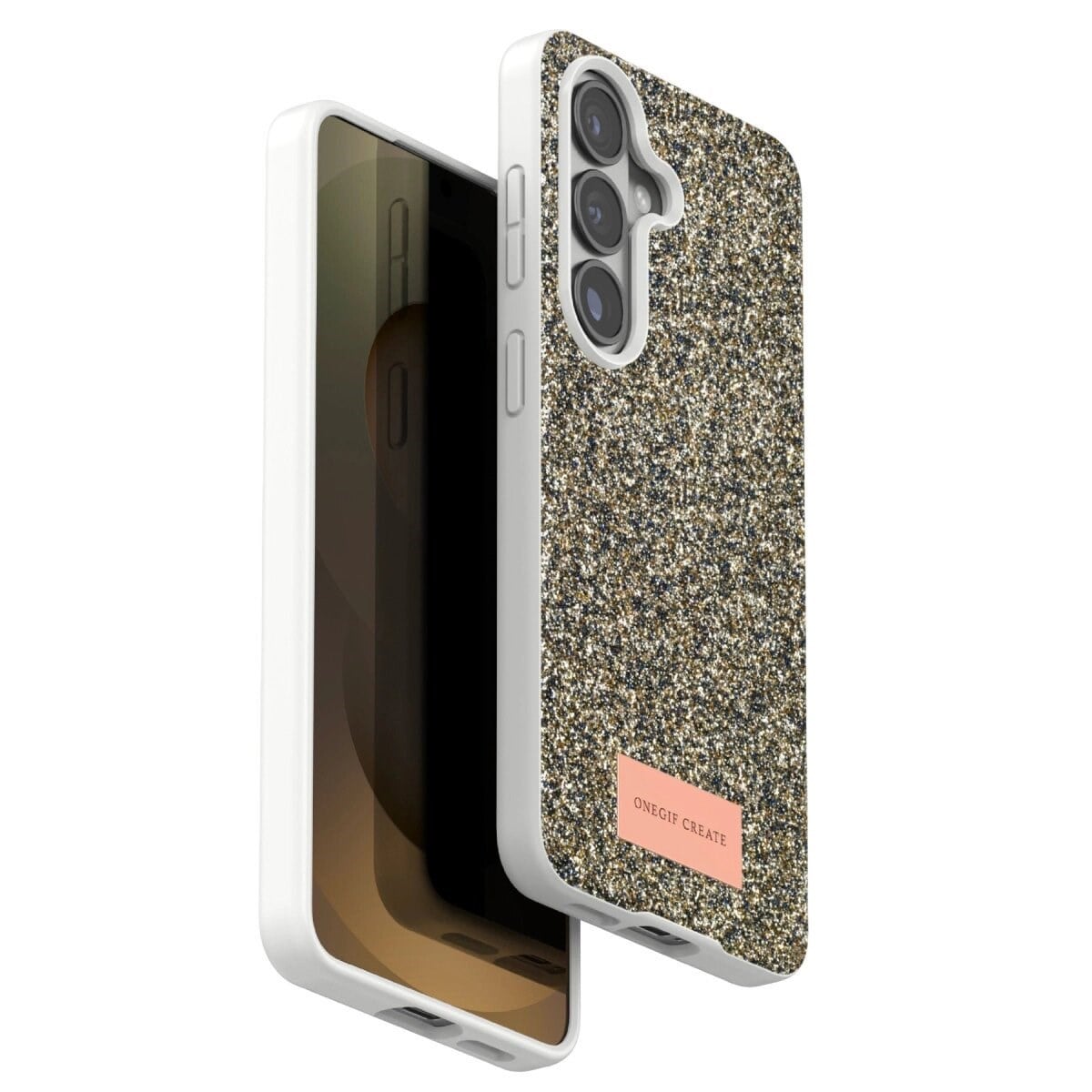 Onegif Samsung Galaxy S26 Plus Bright Simli Kapak - Gold