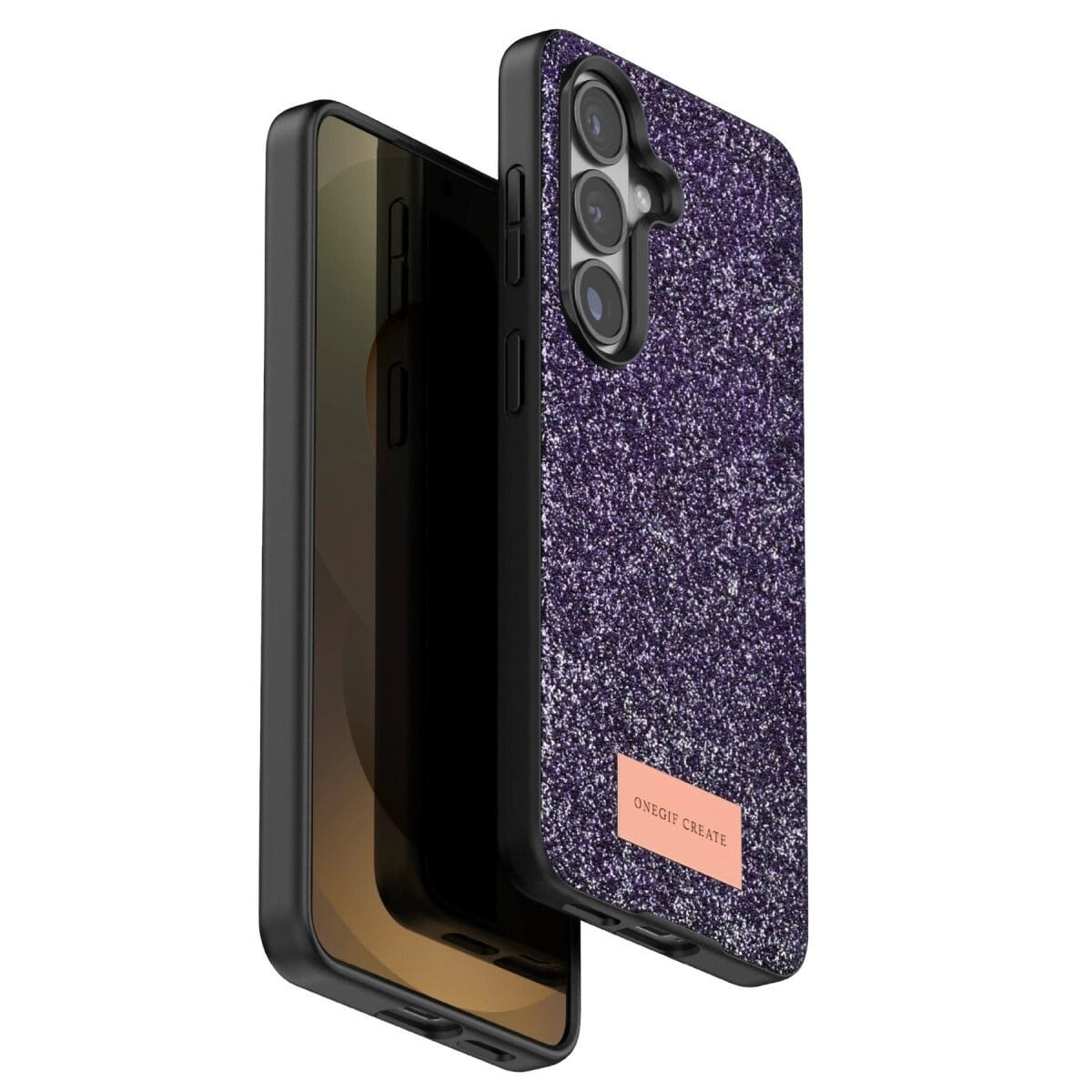 Onegif Samsung Galaxy S26 Plus Bright Simli Kapak - Gümüş