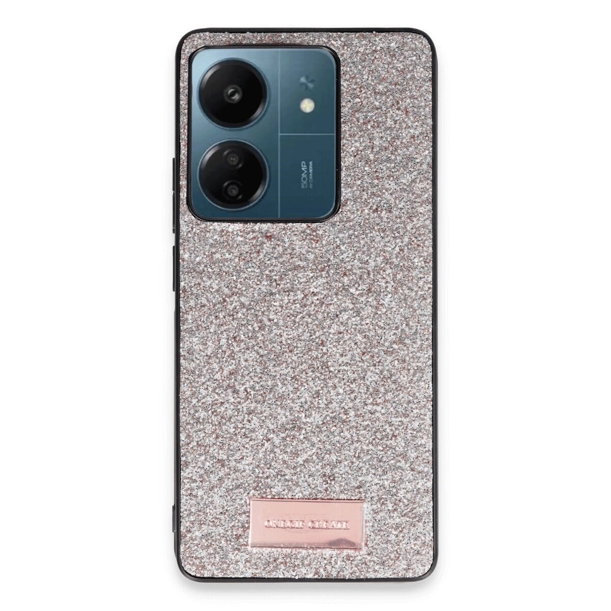 Onegif Xiaomi Redmi 13c Bright Simli Kapak - Gold