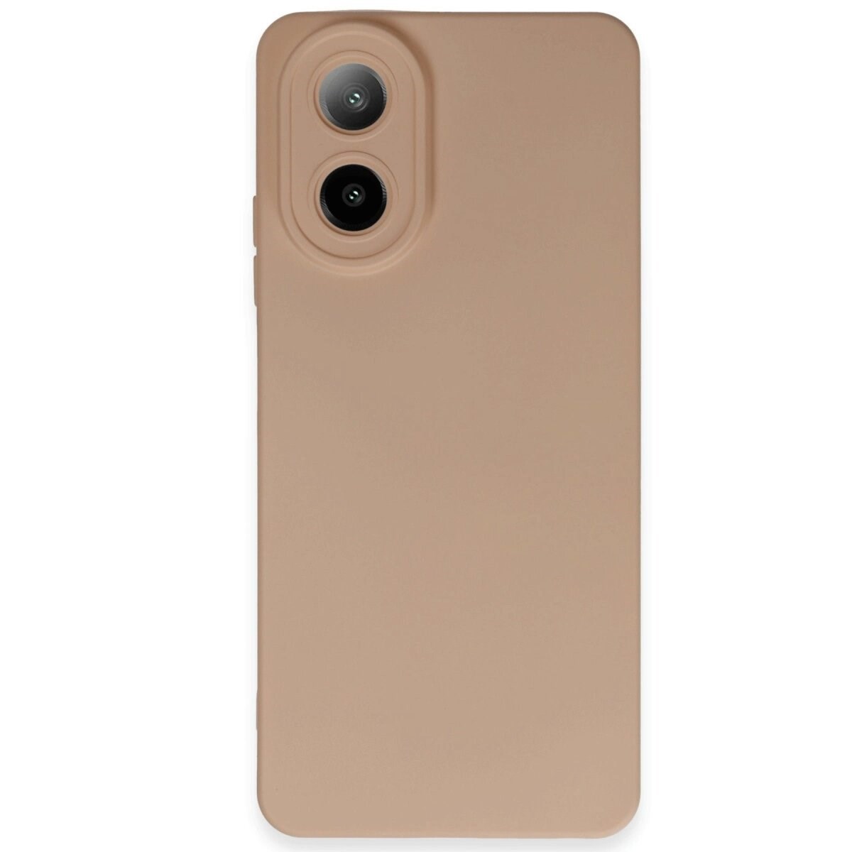 Oppo A38 Kılıf Nano İçi Kadife Silikon - Pudra