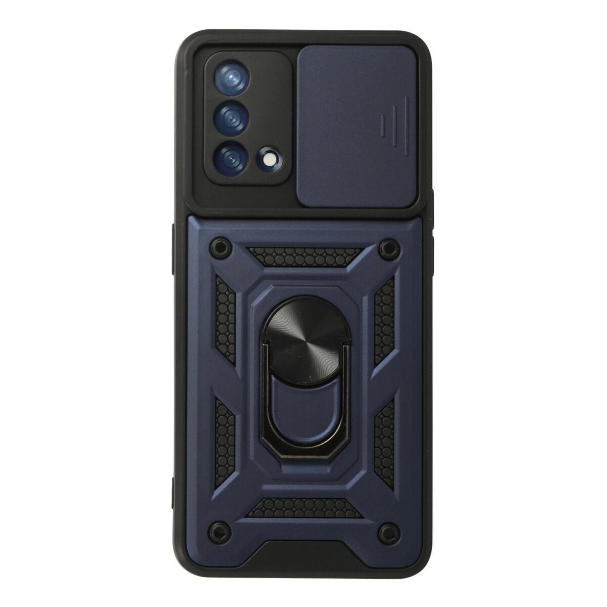 Oppo A74 4g Kılıf Pars Lens Yüzüklü Silikon - Lacivert