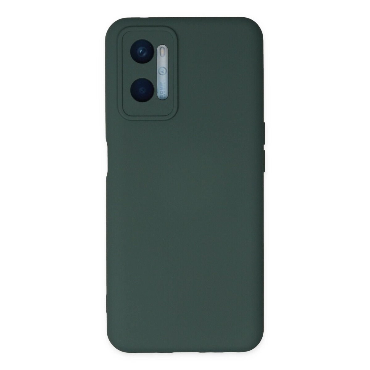 Oppo A96 Kılıf Nano İçi Kadife Silikon - Koyu Yeşil
