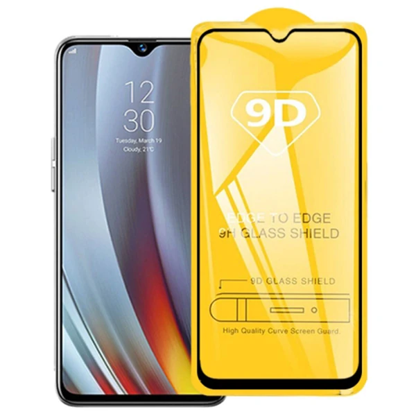 OPPO Realme 5 Pro 9D Full Glue Tempered Cam Ekran Koruyucu-(1903)