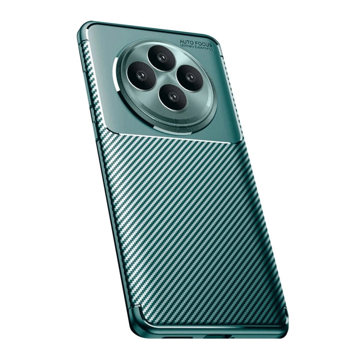Oppo Reno 11 Fs Kılıf Auto Focus Karbon Kapak - Koyu Yeşil
