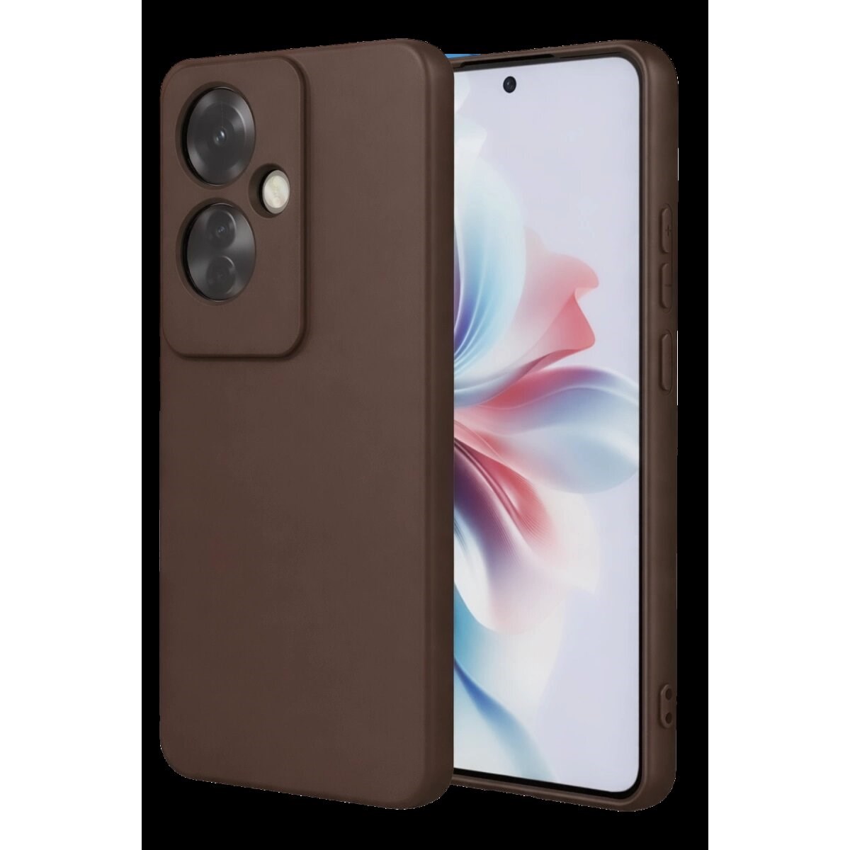 Oppo Reno 11f Kılıf First Silikon - Kahverengi