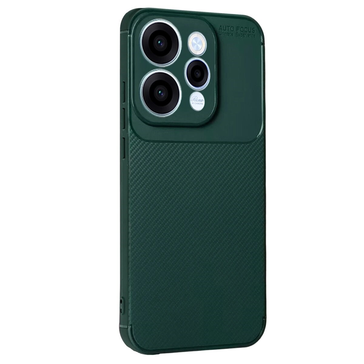Oppo Reno 15 Auto Focus Karbon Kapak - Koyu Yeşil