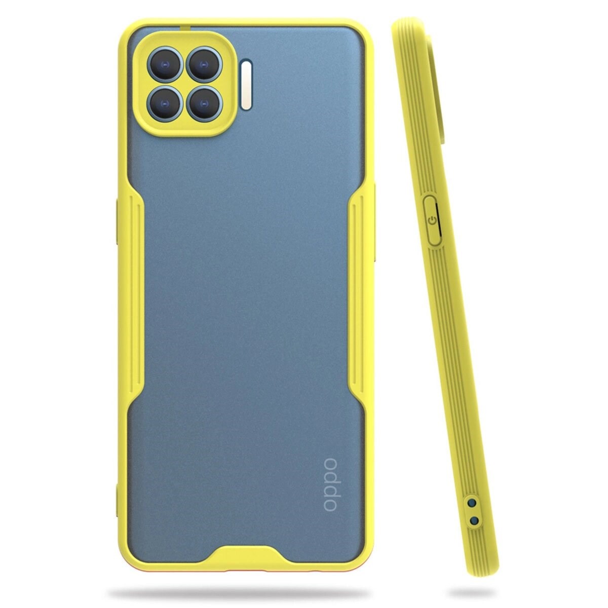 Oppo Reno 4 Lite Kılıf Platin Silikon - Sarı