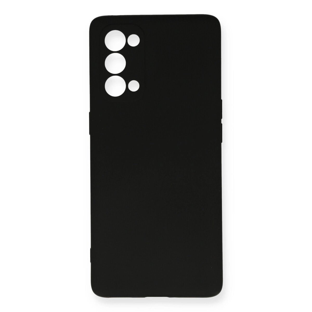 Oppo Reno 5 Kılıf Nano İçi Kadife Silikon - Siyah