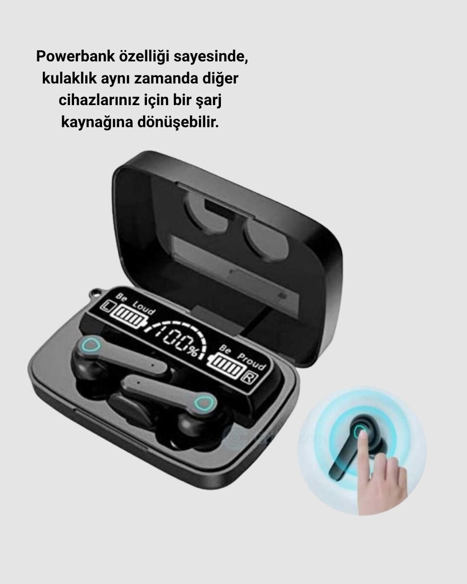 Powerbank Özellikli Bluetooth Kulaklık – Oyun Modlu, Uzun Pil Ömürlü, Ergonomik Tasarım