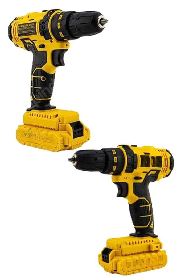 Profesyonel Çift Bataryalı Akülü Vidalama Şarjlı Matkap 24 Parça