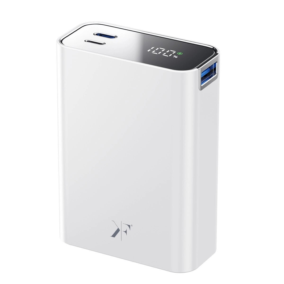 Pw501 20.000 Mah Dijital Göstergeli 2 Adet 45w Type-c Ve 22.5w Usb Çıkışlı Şarj Pd Hızlı Şarj Powerbank - Beyaz