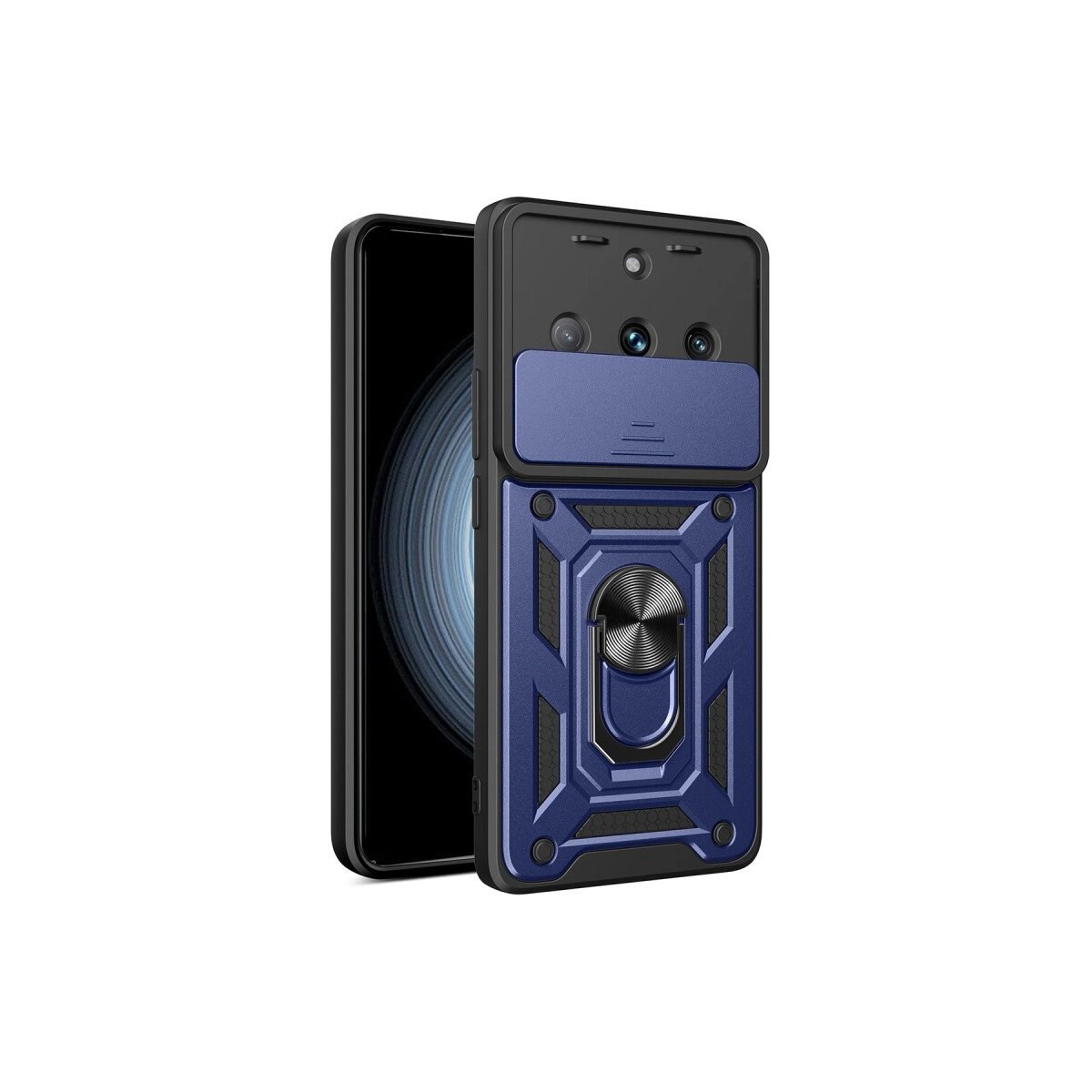Realme 11 Pro Kılıf Pars Lens Yüzüklü Silikon - Lacivert